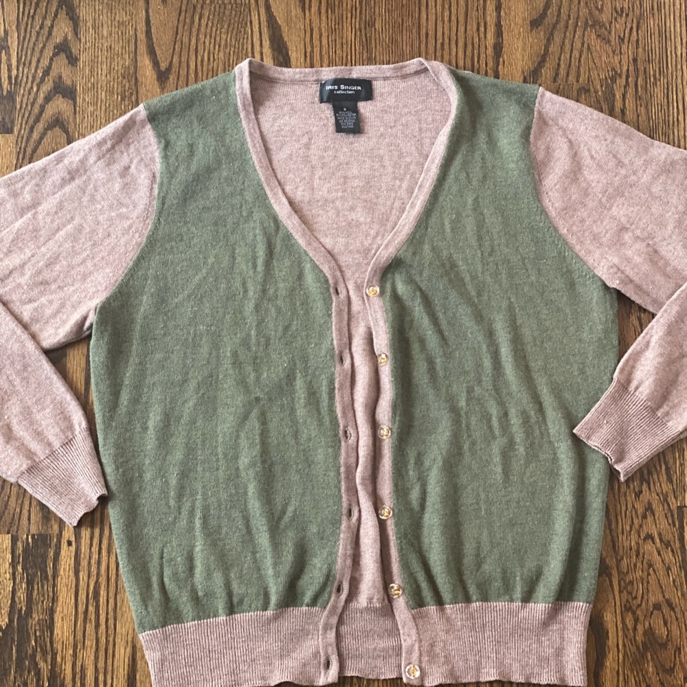 Wool Blend Cardigan Sweater 50% Wool Iris Singer S